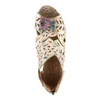 Image of L'Artiste by Spring Step Icon Laser Cut Peep Toe Metallic Leather Bootie - Lilac Multi