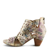 Image of L'Artiste by Spring Step Icon Laser Cut Peep Toe Metallic Leather Bootie - Lilac Multi