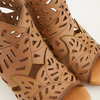 Image of L'Artiste by Spring Step Icon Laser Cut Peep Toe Bootie - Tan