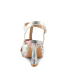 Image of L'Artiste Twinkletoz Textured Metallic Leather T-Strap Sandals - Silver/Multicolor
