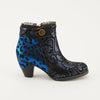 Image of L'Artiste by Spring Step Dessa Mixed Media Leopard Bootie - Navy/Multicolor