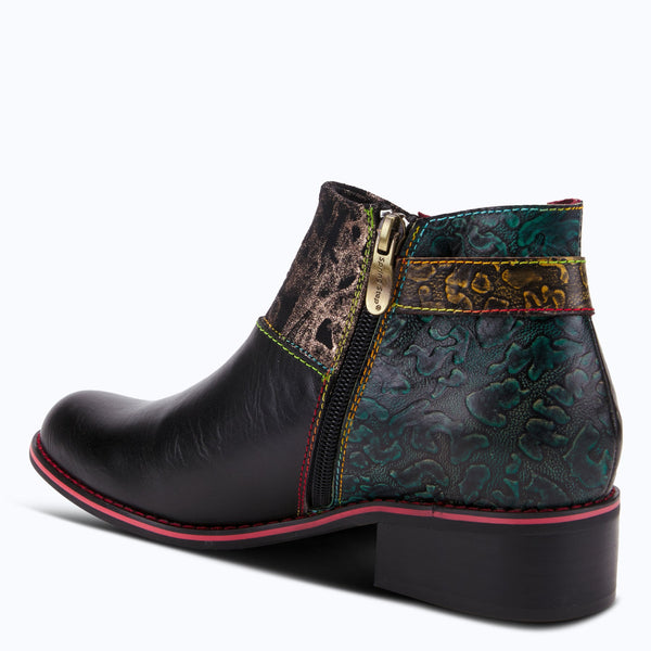 L'Artiste by Spring Step TiaTia Mixed Media Bootie -  Black *Take an EXTRA 1/2 Off*