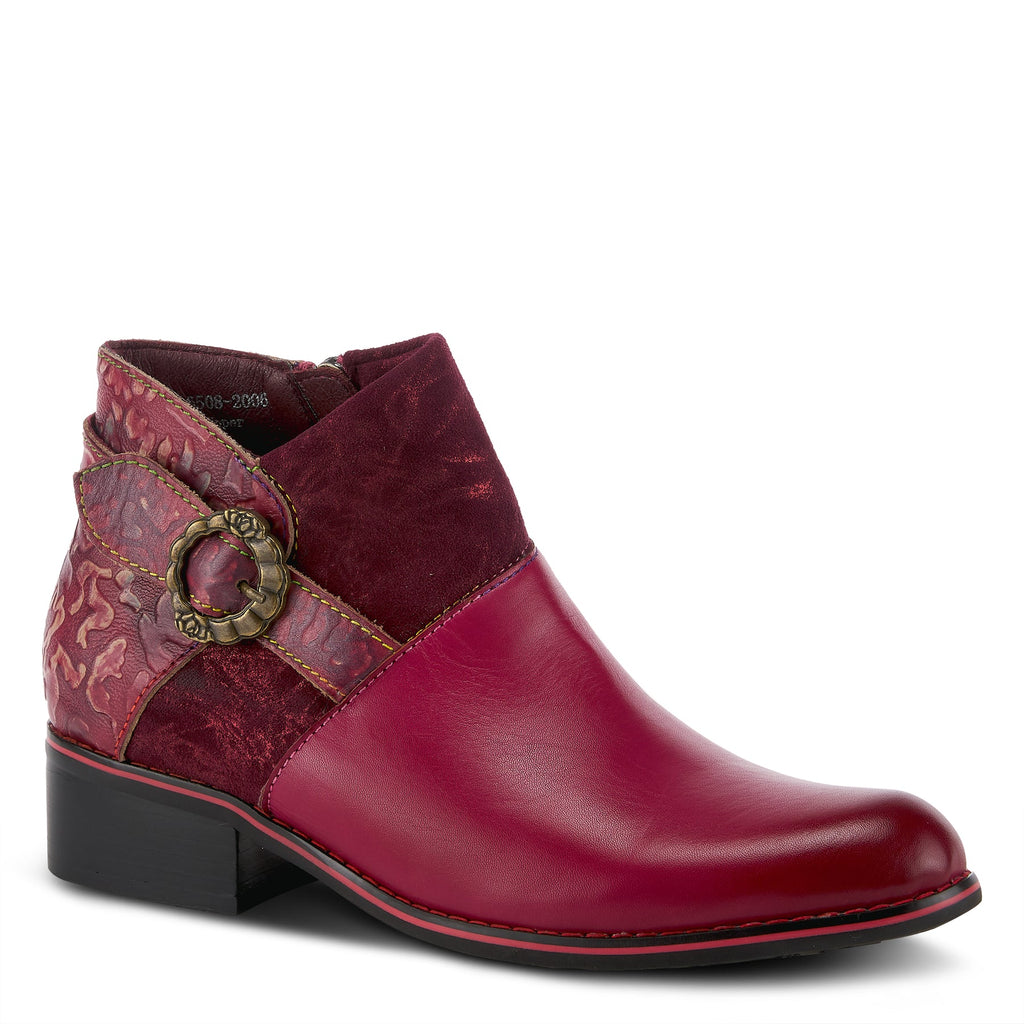 L'Artiste by Spring Step TiaTia Mixed Media Bootie - Bordeaux *Take an EXTRA 1/2 Off*