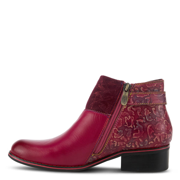 L'Artiste by Spring Step TiaTia Mixed Media Bootie - Bordeaux *Take an EXTRA 25% Off*
