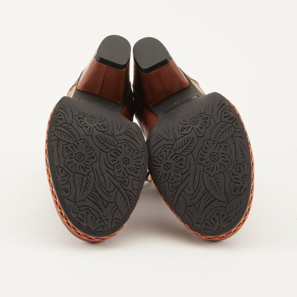 L'Artiste by Spring Step Zami Embroidered Shootie - Brown *Take an EXTRA 25% Off*
