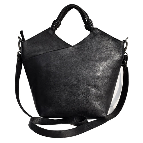 Latico Leathers Nash Crossbody Tote Bag - Black