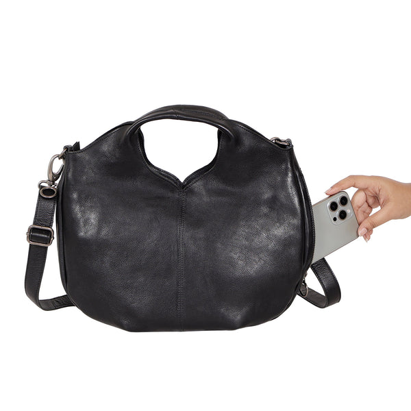 Latico Leathers Darby Leather Crossbody Bag - Black
