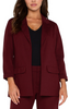 Image of Liverpool Open Front Boyfriend Blazer with Princess Darts - Bordeaux