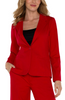 Image of Liverpool Single Button Closure Fitted Blazer - Tango Red