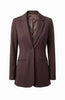 Image of Liverpool Single Button Front Closure Fit & Flare Blazer - Brown Truffle
