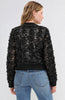 Image of Liverpool Floral Rosette Woven Bomber Jacket - Black Floral