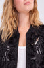 Image of Liverpool Floral Rosette Woven Bomber Jacket - Black Floral
