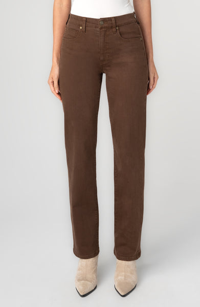 Liverpool Kennedy Comfort Waist Straight Leg Jean - Carob Brown