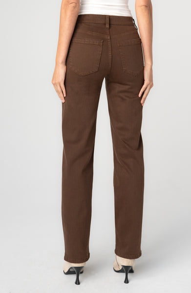 Liverpool Kennedy Comfort Waist Straight Leg Jean - Carob Brown