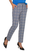 Image of Liverpool Glen Plaid Print Kelsey Trouser - Blue Topaz Plaid