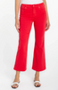 Image of Liverpool Hannah Slit Hem Crop Flare - Cherry Rose Red