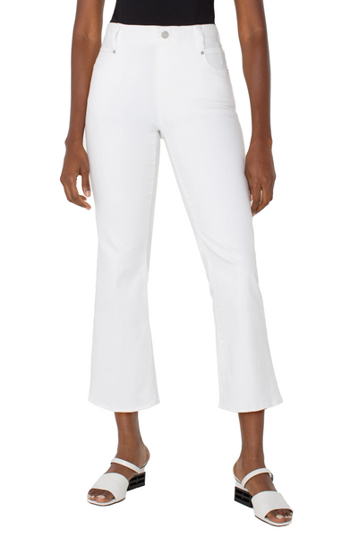 Liverpool Tulip Hem Gia Glider Crop Flare - Bright White – Rippe's