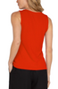 Image of Liverpool Sleeveless Rib Knit Boat Neck Top - Burnt Orange