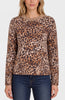 Image of Liverpool Long Sleeve Plush Jacquard Knit Pull-Over Sweater - Java Multicolor