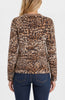 Image of Liverpool Long Sleeve Plush Jacquard Knit Pull-Over Sweater - Java Multicolor