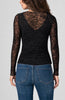 Image of Liverpool Long Sleeve Layered Mesh Knit Top - Black Roses