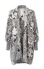 Image of Liverpool Open Front Floral Coatigan Sweater - Bone/Black Floral