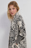Image of Liverpool Open Front Floral Coatigan Sweater - Bone/Black Floral