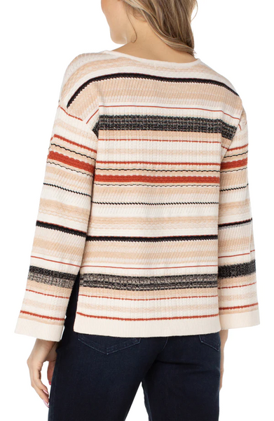 Liverpool Stripe Knit Top - Rust/Cream/Multicolor *Take an EXTRA 1/2 Off*
