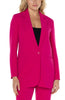 Image of Liverpool Button Front Boyfriend Blazer - Pink Topaz