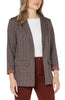 Image of Liverpool Jacquard Stripe Boyfriend Blazer - Black/Brick