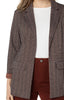Image of Liverpool Jacquard Stripe Boyfriend Blazer - Black/Brick