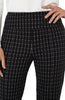 Image of Liverpool Pearl Pintuck Flare Windowpane Check Pant - Black/White