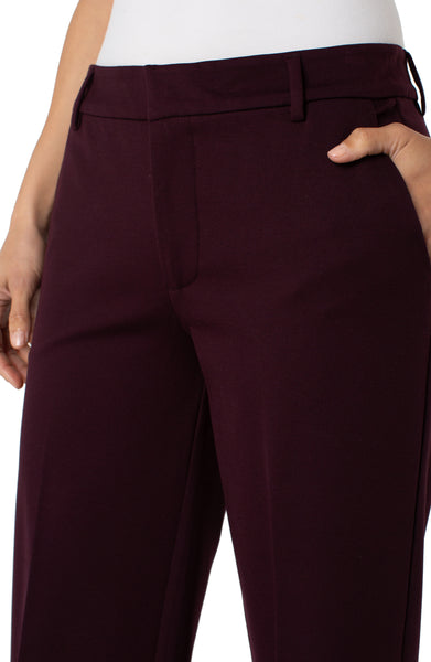 Liverpool Kelsey Wide Leg Trouser - Dark Plum