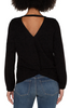 Image of Liverpool Twist Back Long Sleeve Knit Top - Black