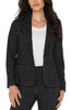 Image of Liverpool Windowpane Check Fitted Blazer - Black/White