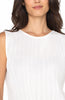 Image of Liverpool Pleated Knit Sleeveless Boat Neck Shirt - Vintage White