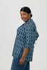 Image of Lulu-B Button V-Neck Tunic - Navy/Multicolor