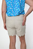 Image of Lulu-B Stretch Cotton Waffle Scalloped Hem Short - Stone