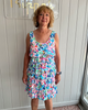 Image of Lulu-B Dragonfly Print Sleeveless Cha Cha Dress - Multicolor