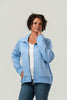 Image of Lulu-B Scuba Knit Zip Front Jacket - Clear Light Periwinkle