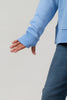 Image of Lulu-B Scuba Knit Zip Front Jacket - Clear Light Periwinkle