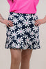 Image of Lulu-B Daisy Print Flounce Skort - Navy/Multicolor