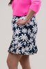 Image of Lulu-B Daisy Print Flounce Skort - Navy/Multicolor