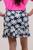 Image of Lulu-B Daisy Print Flounce Skort - Navy/Multicolor