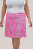Image of Lulu-B Geometric Print Classic Pull On Zip Skort - Pink/White/Green