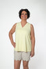 Image of Lulu-B V-Neck Sleeveless A-Line Top - Sunshine