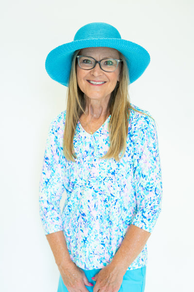 Lulu-B Woven Hat - Clear Turquoise