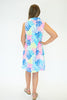 Image of Lulu-B Sleeveless Zip Neck Coral Print Dress - Multicolor