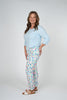 Image of Lulu-B Floral Print Pull On Capri Pants - White/Multicolor
