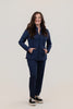 Image of Lulu-B Zip Front Long Sleeve Jacket - Navy